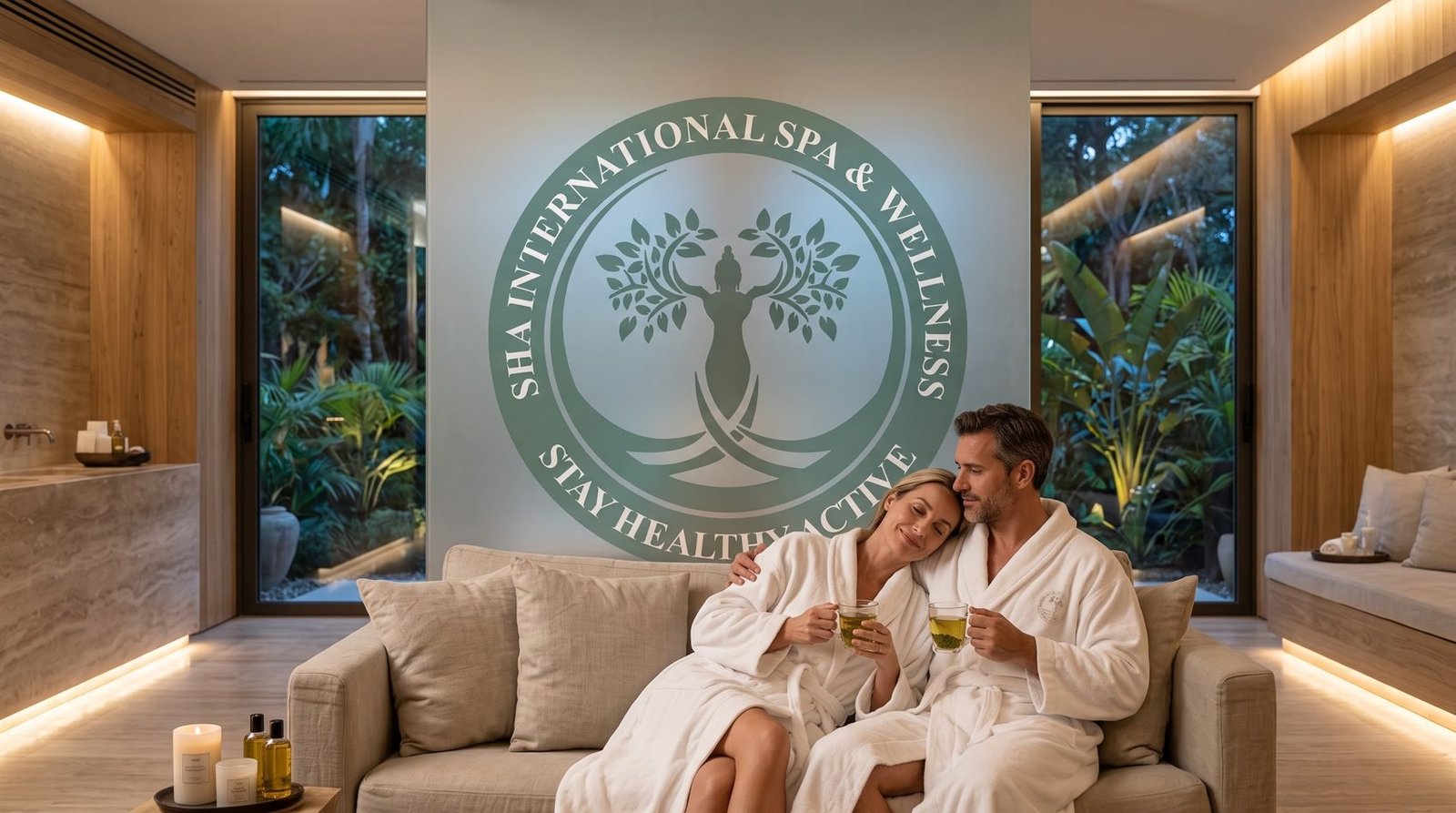 Couple relaxing at Sha International Spa & Wellness Chandigarh